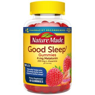Nature Made Good Sleep Мелатонін 4 мг + L-Theanine 200 мг, 60 цукерок на 30 днів