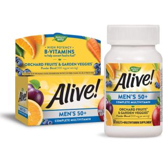 Nature's Way Alive!® Men's 50+ Мультивітаміни + мінерали + екстракти для чоловіків віком від 50 років, 50 таблеток
