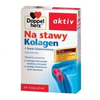 Doppelherz Aktiv Na stawy Kolagen засіб з колагеном, гіалуроновою к-тою, хондроїтином, для суглобів, 30 капсул