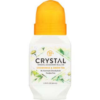 Crystal Mineral Deodorant Roll-On Chamomile & Gree Tea Кульковий дезодорант з мінеральними квасцями, 66 г