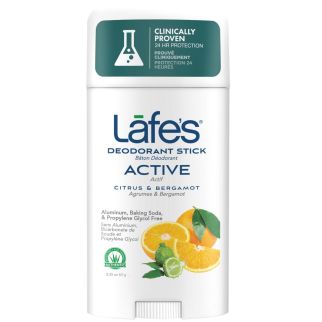 Lafe's Deodorant Stick - Active (Citrus + Bergamot) без алюмінію, соди, парабенів, триклозану, натуральний, 63 г