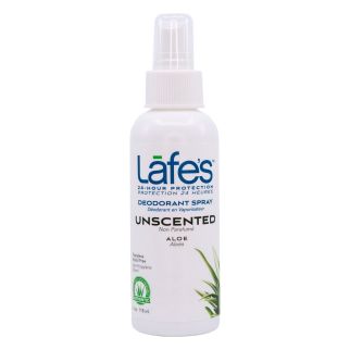 Lafe's Deodorant Spray Дезодорант без запаху з алое без алюмінію, соди, парабенів, триклозану, натуральний, 118 мл