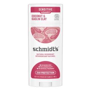 Schmidt's Натуральний дезодорант для чутливої шкіри з кокосовою олією, ши, каоліном, 92 г