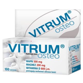 Vitrum Osteo кальцій 500 мг, магній 200 мг, вітамін D 20 мкг, 100 табл