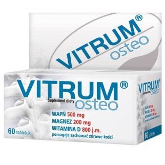 Vitrum Osteo кальцій 500 мг, магній 200 мг, вітамін D 20 мкг, 60 табл