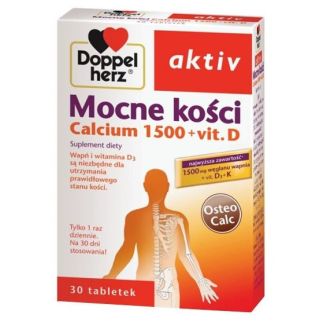 Doppelherz Aktiv Міцні Кістки, Кальцій, Вітамін D, Вітамін К, 30 таблеток на 30 днів прийому