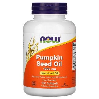 Now Foods Pumpkin Seed Oil олія з гарбузового насіння холодного віджиму 1000 мг, 100 ЖК