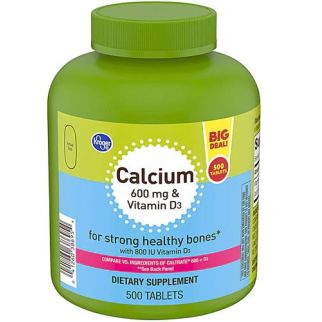 Kroger Calcium Кальцій 600 мг. з вітаміном D3 20 мкг., 500 пігулок