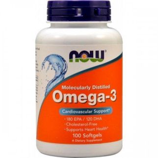 NOW OMEGA 3 Риб'ячий жир-концентрат у капсулах по 1000мг, 100 капсул