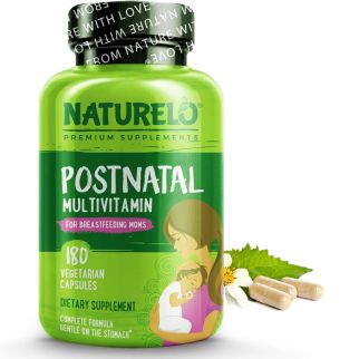 NATURELO Postnatal мультивітамінний комплекс для годуючих мам, 180 капсул на 60 днів