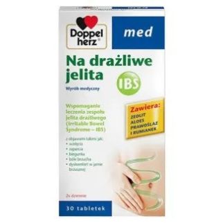 Doppelherz Med у разі подразненого кишківника з ромашкою, алое, алтеєм, фенхелем, кмином, лактобактеріями 30 таб.