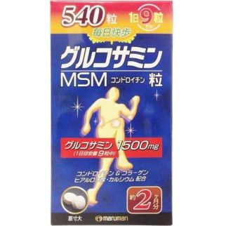 Maruman глюкозамін 1500 мг + хондроїтин, рибний колаген, MSM, гіалуронова кислота, доломіт, 540 капсул на 60 днів