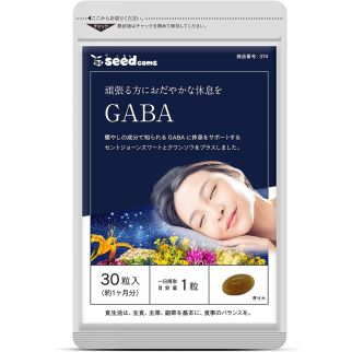 Seedcoms Gaba, Габа, екстракти женьшеню, звіробою, лілейника, пептид сардини, 30 капс на 30 днів