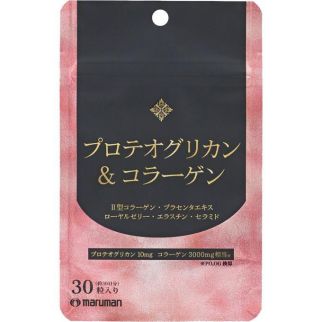 Maruman Протеоглікан із носового хряща лосося, морський колаген + 2-го типу + 10 б'юті добавок, 30 капсул