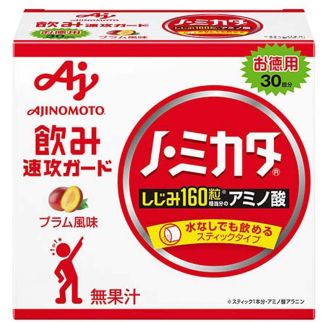 Ajinomoto No Mikata 2800 мг амінокислоти аланіну і глутаміну для попередження похмілля, для енергії, 30 стіків