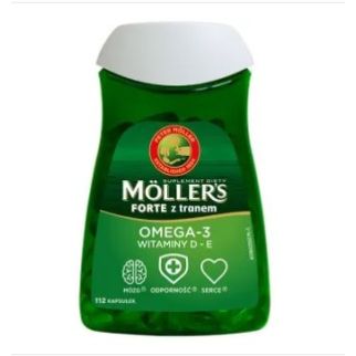 Mollers Forte tran Omega-3, норвезький натуральний риб'ячий жир у капсулах, 112 капсул на 56 днів. До 11/26