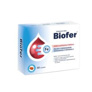 Biofer гемове залізо та вітамін С, 60 таблеток на 30-60 днів прийому. До 01/2026