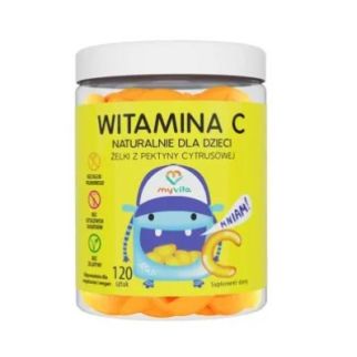 MyVita вітамін С для дітей від 3-х років 80 мг у двох мармеладках з цитрусового пектину без желатину, 120 шт