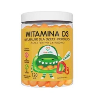 MyVita вітамін D3 натуральний з ланоліну в желейках з цитрусового пектину 1000 IU, 120 шт