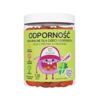 MyVita желейки з цитрусового пектину з ехінацеєю, самбукою, прополісом, вітаміном С, цинком, імунітет, 120 шт