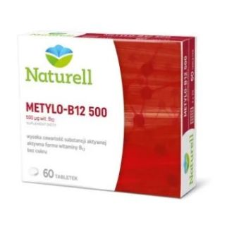 Naturell B-12 500 мг, вітамін В12, кобаламін, 60 таблеток на 60 днів прийому
