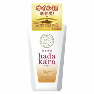 LION Hadakara мило для душу, утримує вологу на шкірі, аромат трояндової олії, 480 мл