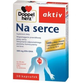 Doppelherz Aktiv для серця, 1000 мг риб'ячого жиру + вітаміни, 30 капсул