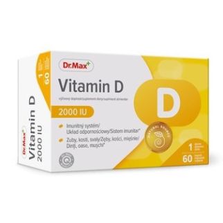 Dr.Max Vitamin D3, 2000 IU, вітамін D у капсулах 50 мкг, 60 желатинових капсул на 60 днів