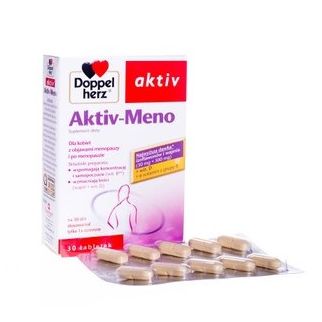 Doppelherz Aktiv, Meno з ізофлавонами сої, вітамінами групи B, D, кальцієм, 30 таблеток
