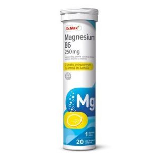Dr.Max Magnesium B6 Premium магнію цитрат і вітамін В6, 20 шипучих розчинних таблеток