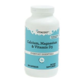 Vitacost кальцій 500 мг, магній 250 мг, вітамін D3, 300 капсул на 100 днів прийому