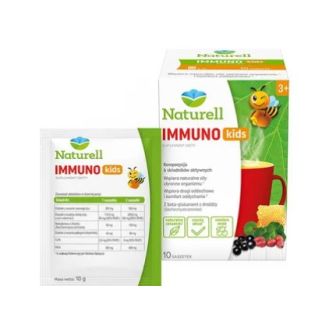 Naturell Immuno Kids екстракти самбуки, шипшини, герані, цинк, вітамін С, мед, для детей 10 саше