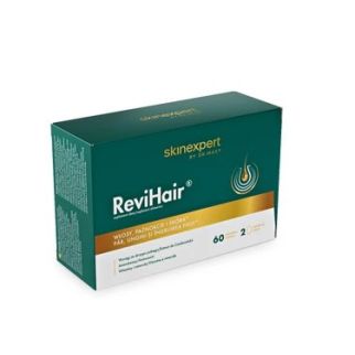 Dr.Max ReviHair з амінокислотами, хвощем, біотином, вітамінами, мінералами для волосся, нігтів, шкіри, 60 капсул