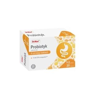 Dr.Max Probiotyk 4 види лакто і біфідо бактерій 20 капсул