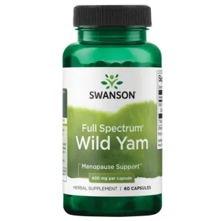 Swanson Wild Yam Дикий ямс (дискорея волохата) 400 мг, 60 капсул
