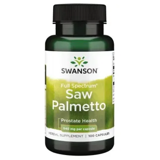 Swanson Saw Palmetto, екстракт із цілих ягід для здоров'я простати, 100 желатинових капсул.