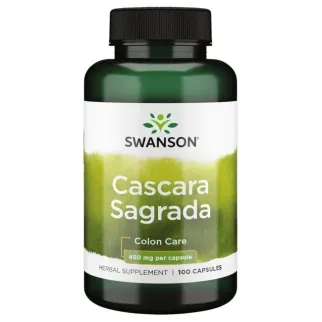 Swanson Cascara Sagrada Крушина проносна, 450 мг 100 капсул