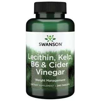 Swanson Lecithin, Kelp, B-6, & Cider Vinegar Лецитин, ламінарія, B-6, яблучний оцет, 240 таблеток