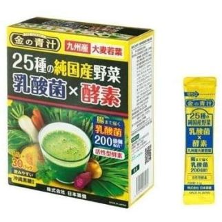 Nihon Yakken Kin no Aojiru аодзіру з ячменю острова Кюсю, 25 видів овочів 20 млрд молочнокислих бактерій, 30 саше