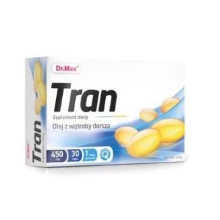 Dr.Max Tran Omega-3 риб'ячий жир з печінки тріски, 30 капсул на 30 днів прийому