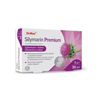 Dr.Max Silymarin Premium Силімарин з екстракту розторопші, холін для здоров'я печінки, 30 капсул (арт. Dr.Max5181) – Замовити в Україні, вироблено у {kraina_virobnictva}