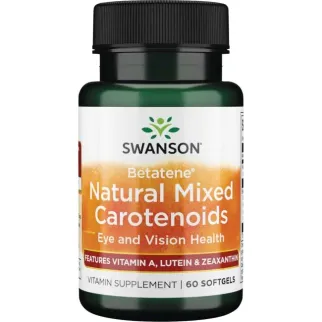 Swanson Ultra Betatene Суміш натуральних каротиноїдів 25000 МО, 60 м'яких капсул на 60 днів прийому