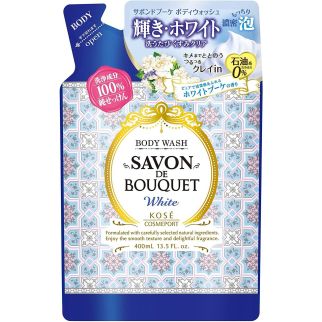KOSE Savon de Bouquet Зволожуючий гель для душу з ароматом білої лілії, запасний блок 400 мл