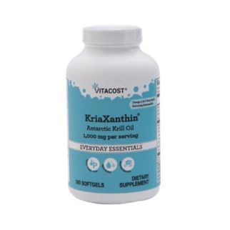 Vitacost KriaXanthin олія атлантичного криля і додатковий астаксантин, 300 капсул на 150 днів прийому