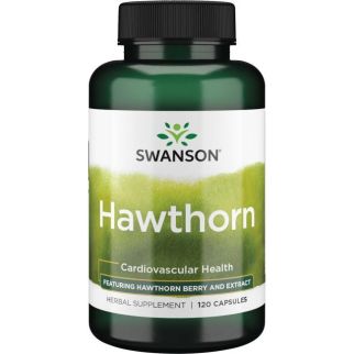 Swanson Hawthorn Глід стандартизований екстракт листя і квітів 250 мг + ягоди 250 мг, 120 капсул