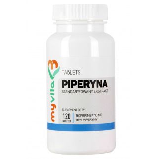 MyVita Piperyna 95% 10mg BioPerine® Екстракт плодів чорного перцю, стандартизований , 120 таб