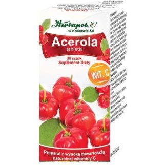 Herbapol Acerola екстракт Барбадоської вишні - натуральне джерело вітаміну C 240 мг, 30 таблеток