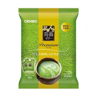Orihiro Purun and Konjac Jelly Premium Matcha Найкращий у світі маття Удзі з Конняку, 6 пакетиків по 20 г