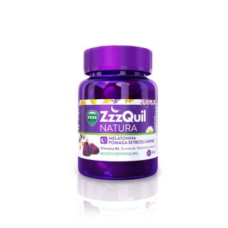 ZzzQuil Natura мелатонін, валеріана, ромашка, лаванда для гарного сну, 30 желейок
