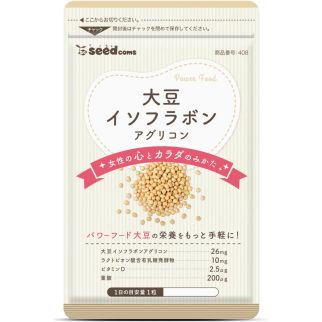 Seedcoms соєвий ізофлавон-аглікон, лактобіонова кислота, вітамін D, фолієва кислота, 30 капсул на 30 днів